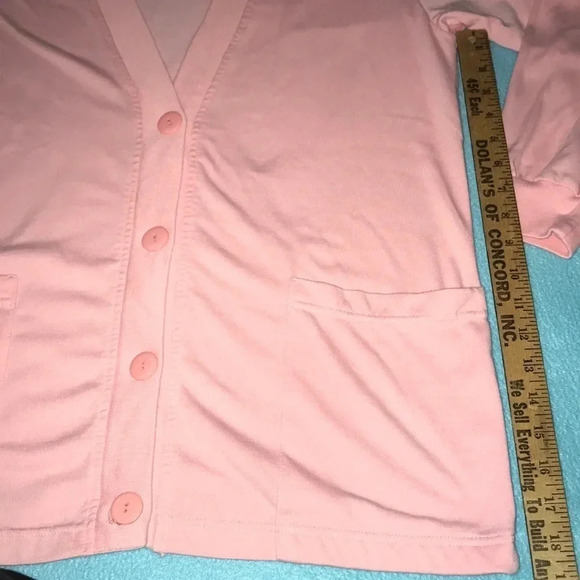LERNER cardigan tunic length 2 pockets button up vintage 80’s size S - Picture 5 of 7